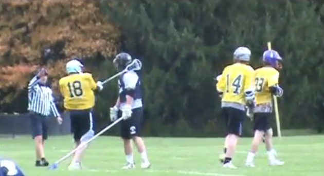 Vicious Lacrosse Swing to the Head Video
