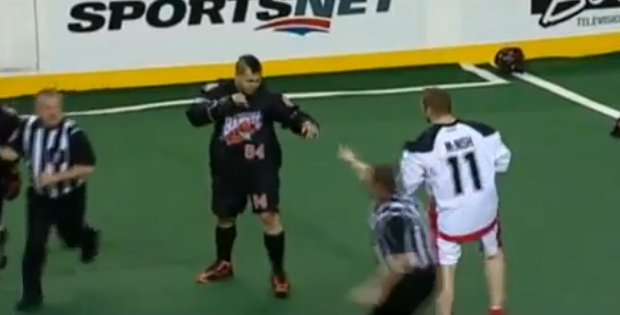 Lacrosse Fight Between the Buffalo Bandits and Calgary Roughnecks