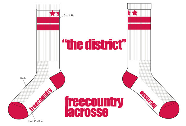 "The District" Freecountry Lacrosse Socks