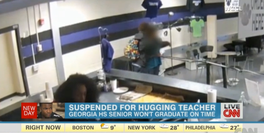 Video: High School Lacrosse and Football Player Suspended for Hugging Teacher