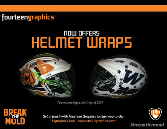 Fourteen Graphics Now Offers Helmet Wraps