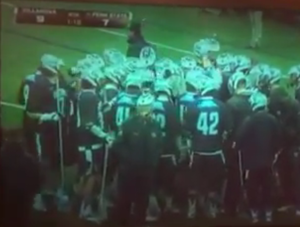 Villanova Players Caught "Tapping" In The Huddle