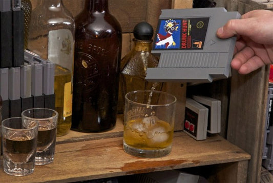 Nintendo Video Game Cartridge Whiskey Flask