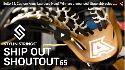 SoSo 65: Custom Army Lacrosse Head, Winners announced, State abbreviations.