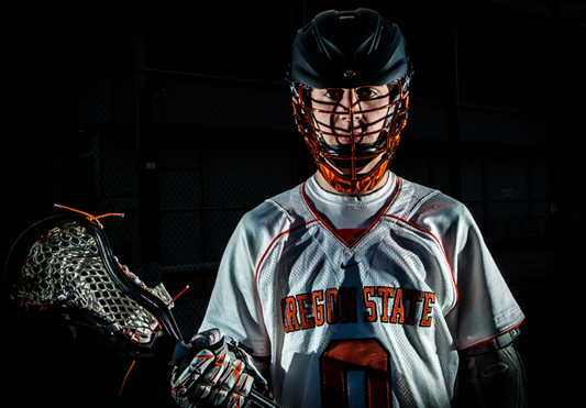 Oregon State Lacrosse Matte Black Helmets