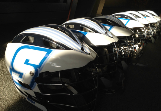 Gorilla Wrapz Helmet Decals for Sonoma State Lacrosse