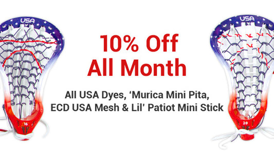 10% Off All Month: All USA Dyes, ‘Murica Minis, ECD USA Mesh & Lil Patriot Mini Sticks