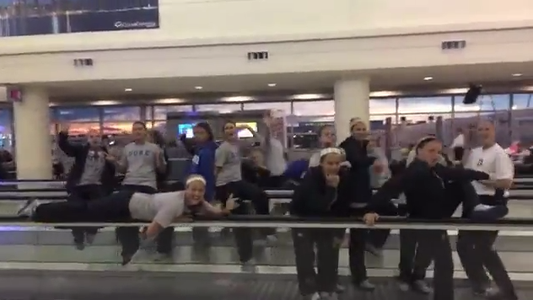 This is How Duke Women's Lacrosse Passes Time During 8 hour Layover