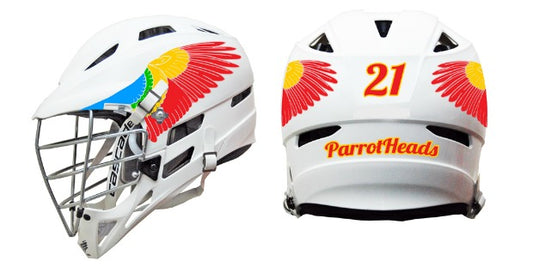 Parrotheads Lacrosse Club Winged Decals and Sublimated Hawaiian Reversibles