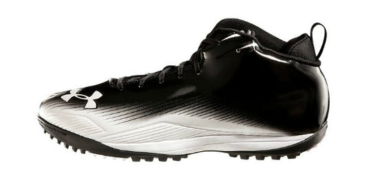 Under Armour Nitro III Mid-Cut Turf Shoes -- Black/White
