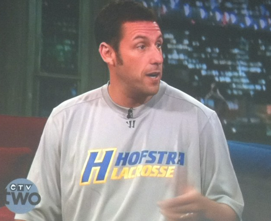 Adam Sandler Rocks a Hofstra Lacrosse Shooting Shirt on Jimmy Fallon