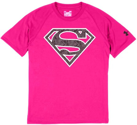 Under Armour Pink Alter Ego Superman T-Shirt