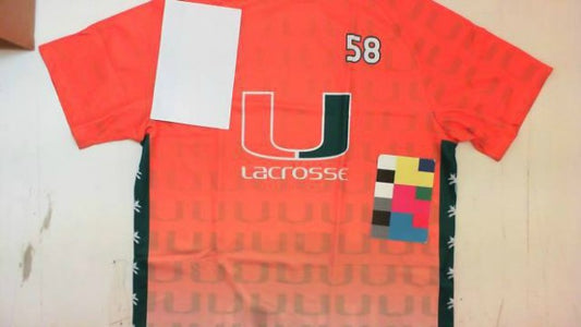 University of Miami Club Lacrosse Shooting Shirts, Pinnies, Harrow Gloves