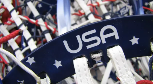 Custom Team USA Lacrosse Sticks by Stylin Strings & deBeer Lacrosse