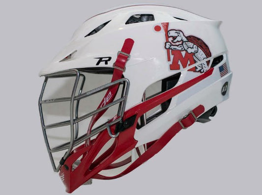 Old School Terps Lacrosse Logo On Lacrosse Helmet