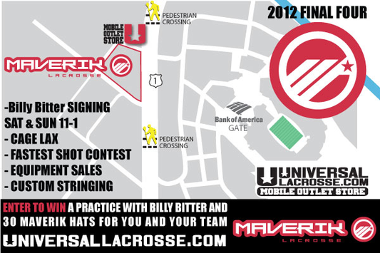 Maverik Athlete Billy Bitter To Meet Fans at 2012 NCAA Men's Lacrosse Championships