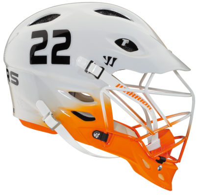 Princeton Lacrosse Warrior TII Helmet with a Fade